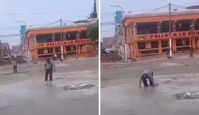Trabajadores de la Municipalidad Provincial de Trujillo se mostraron muy incómodos ante la conducta del hombre. Foto y video: Trujillo 60/Facebook