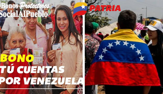 El bono Tú Cuentas Por Venezuela no se entrega aleatoriamente. Foto: composiciónLR/Bonos Protectores Social Al Pueblo/El Pitazo/Patria