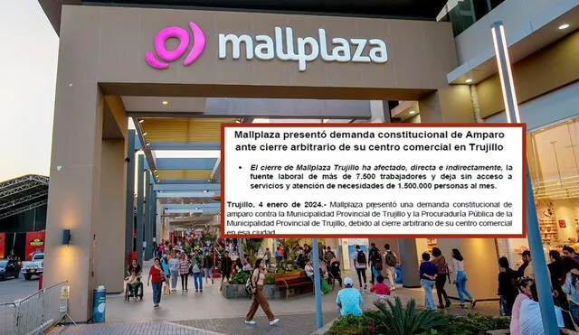 Mallplaza procede legalmente contra la Municipalidad Provincial de Trujillo. Foto: composición LR/Mallplaza