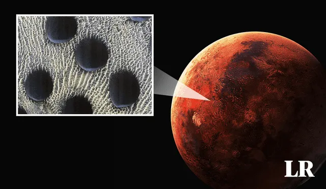 Los círculos fueron observados en dunas marcianas. Foto: composición LR/NASA