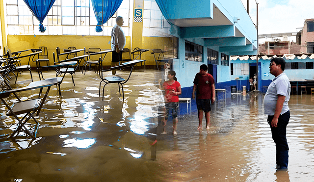 Inundaciones podrían afectar el regreso de los alumnos a clases en unos meses. Foto: composición LR/Jazmin Ceras