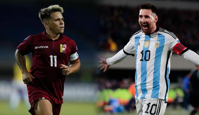 Yeferson Soteldo y Lionel Messi son capitanes de sus respectivas selecciones. Foto: composición LR/EFE