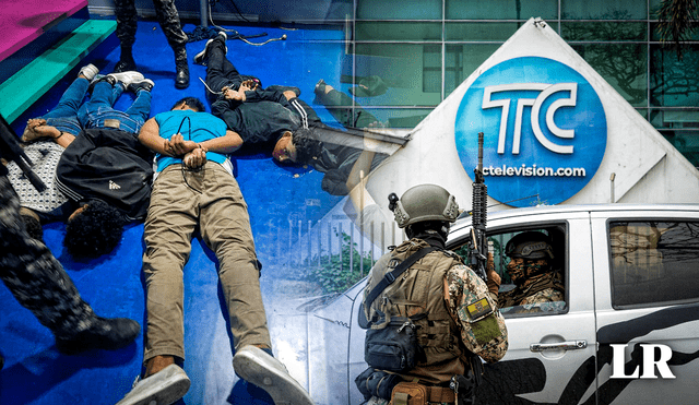 Policia captura a delincuentes que ingresaron a Canal 10 TC Televisión. Foto: composición de Gerson Cardoso/La República/EFE