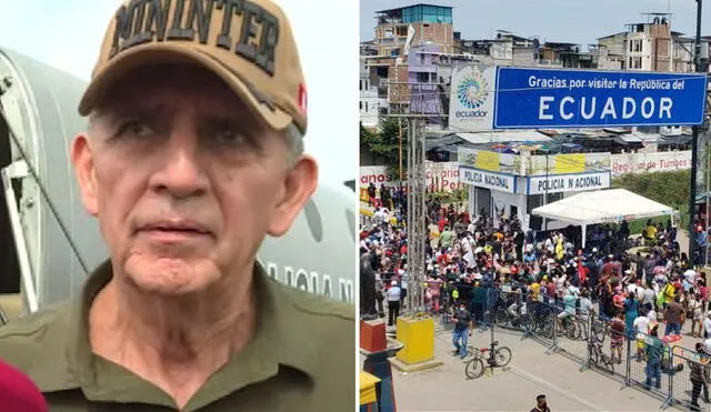 Fuerte control policial en la frontera Perú-Ecuador. Foto: captura Latina/El Universo