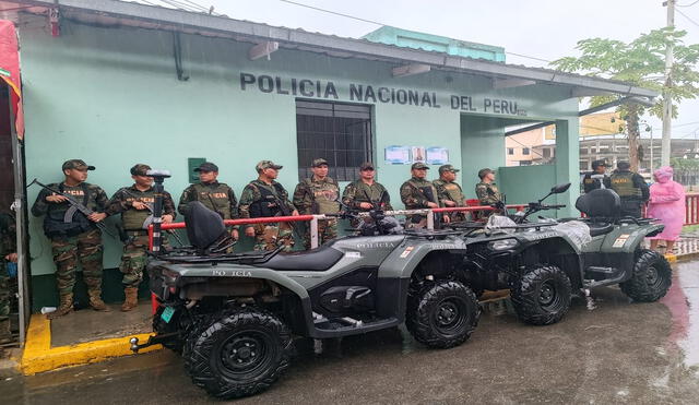 Personal de la Dinoes refuerzan seguridad en la frontera de Tumbes. Foto: Maribel Mendo LR