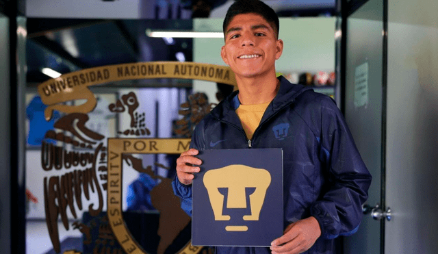 Piero Quispe arribó a Pumas por 3 años. Foto: archivo GLR