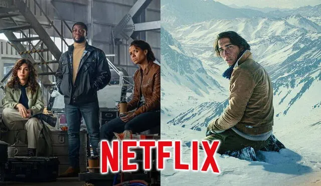 ‘Lift: un robo de primera clase’ y ‘La sociedad de la nieve’ son películas españolas. Foto: composición LR/Netflix