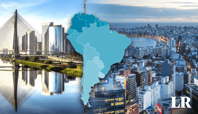 Montevideo de Uruguay y São Paulo también figuran entre las mejores ciudades de Sudamérica para trabajar, según la IA. Foto: composición LR/El Viajista/MálagaHoy