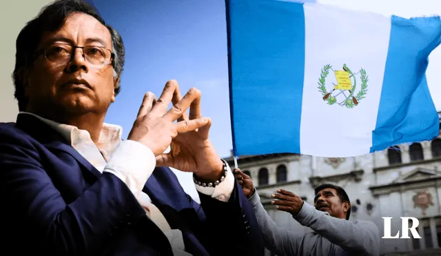 Gustavo Petro fue el último mandatario en llegar a la asunción presidencial de Bernardo Arévalo. Foto: composición LR/EFE