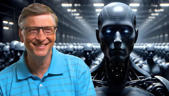 Bill Gates considera que la IA traerá grandes beneficios a la humanidad. Foto: composición LR/ChatGPT