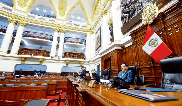 Agenda. La Comisión Permanente hoy sesiona desde las 10 a.m. Una constante sigue siendo la ausencia de legisladores en el Hemiciclo por la virtualidad. Foto: difusión