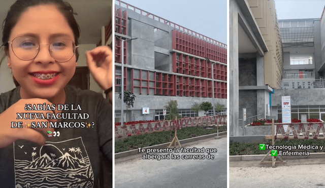 Conoce cuándo entrará en funcionamiento la nueva sede de la Facultad de Medicina de la UNMSM. Foto: composición LR/TikTok/@yommmi27