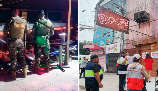 En la discoteca Paradise se incautaron armas de fuego y varios tipos de drogas. Foto: Rosa Quincho / URPI-LR