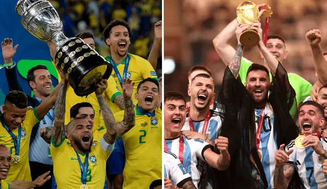 Brasil y Argentina son los dos principales exponentes del fútbol en Sudamérica. Foto: composición LR/AFP