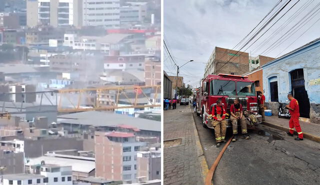 Incendio en La Victoria se controló en 3 horas. Foto: composición La República/Grace Mora/captura TV Perú