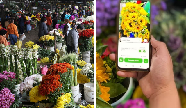 Mercado Mayorista de Flores lanza página web y aplicativo móvil. Foto: composición LR/ Andina.