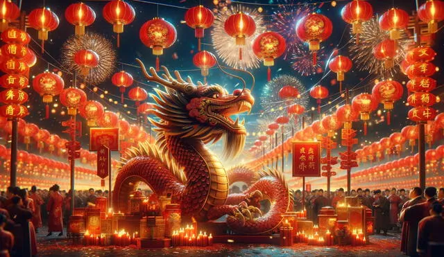 El animal que representa el Año Nuevo Chino 2024 es el quinto del zodiaco. Foto: DALL-E