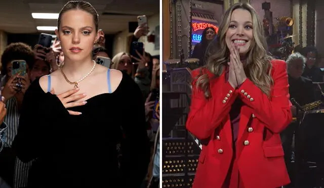 Rachel Mc Adams y Reneé Rapp en SNL. Foto: captura de YouTube