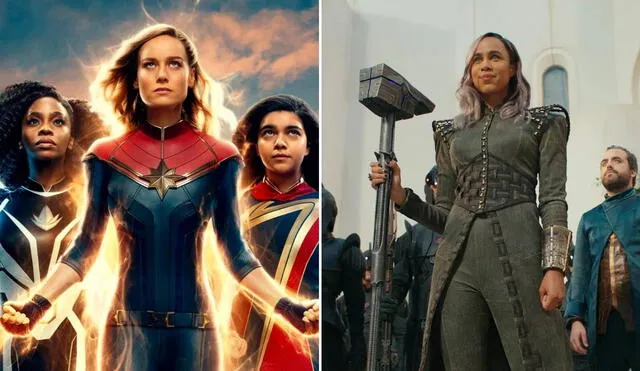 Carol Danvers, Monica Rambeau y Kamala Khan deberán enfrentar a Dar-Benn, la villana de ‘The Marvels’. Foto: composición LR/Disney