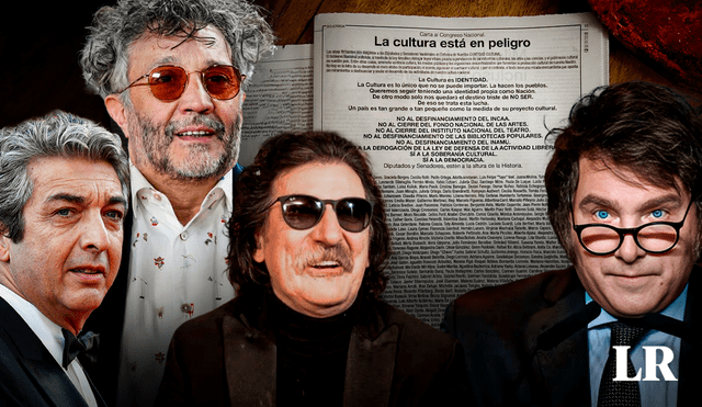 Más de 20.000 artistas y figuras influyentes han firmado una carta abierta rechazando las reformas culturales propuestas por el Gobierno de Javier Milei. Foto: composición de Gerson Cardoso/La República/La Tercera