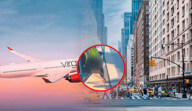 El pasajero británico alertó a la tripulación de lo ocurrido y los ingenieros de Virgin Atlantic realizaron los procedimientos de seguridad aérea. Foto: composición LR/Kennedy News/Playground