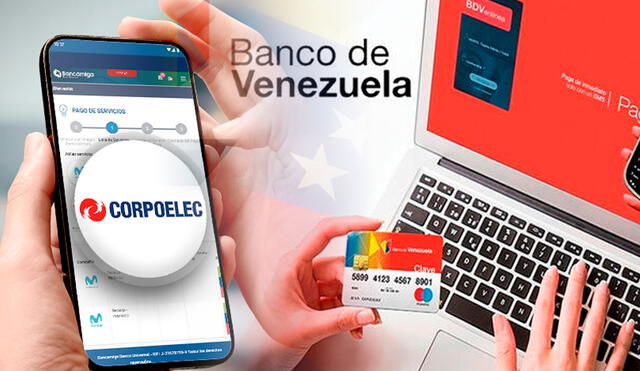 Conoce la forma más fácil y rápida para realizar tus pagos vía el Banco de Venezuela. Foto: composición LR/Corpoelec/Venezuela