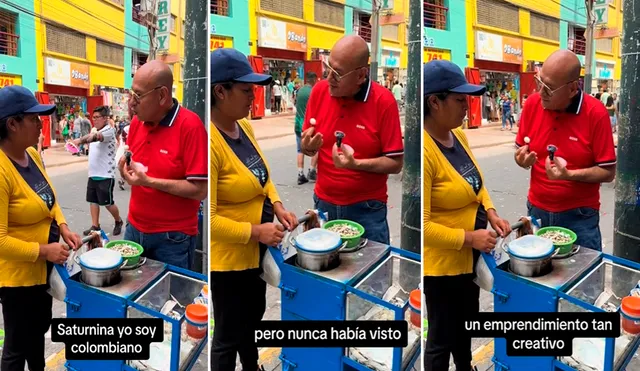 El colombiano felicitó a la mujer por su emprendimiento, también invitó a los usuarios a colaborar con el negocio. Foto: composición LR/TikTok/@germanmauricioosorio