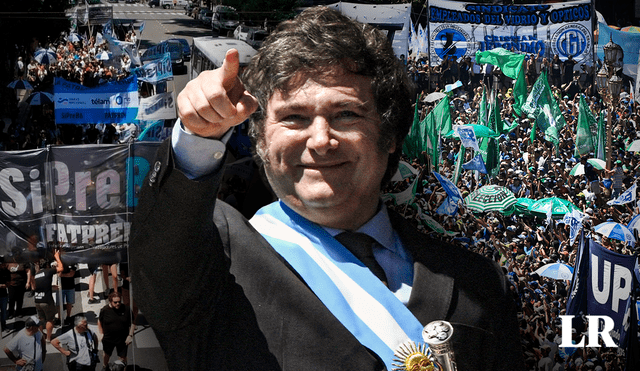 Agustín Lecchi es el secretario general de SiPreBA y también participó del paro nacional en Argentina. Foto: composición de Jazmin Ceras/La República/AFP - Video: La República