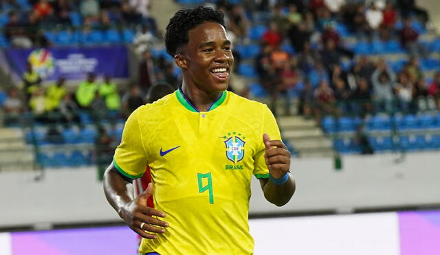 Endrick es el goleador brasileño en el Preolímpico Sub-23 con 2 tantos. Foto: 'X'/CBF_Futebol