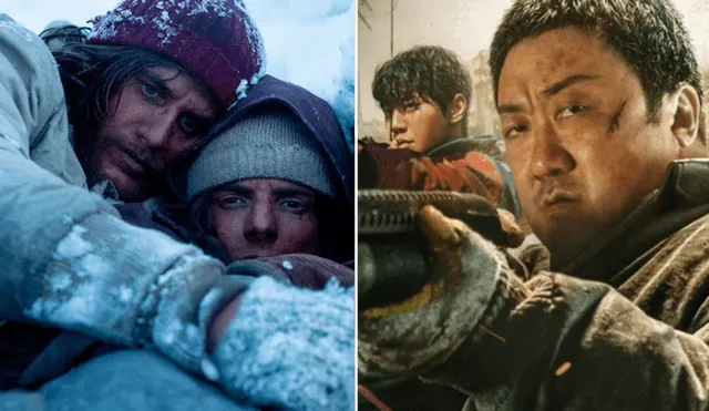 'La sociedad de la nieve' y 'Cazadores en tierra inhóspita' son las películas estrenadas en 2024. Foto: composición LR/Netflix