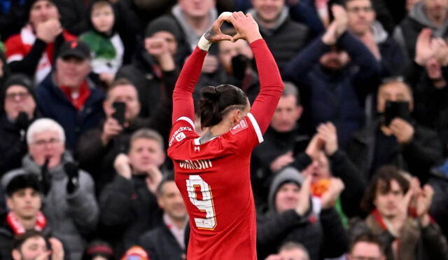 Darwin Núñez llegó a los 11 goles en la temporada con los Reds. Foto: Liverpool FC