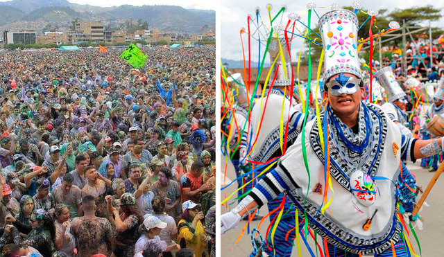 La llegada masiva de personas será la segunda semana de febrero. Foto: composición LR/Tv Región Cajamarca/Campiña tours - Video: Carnaval de Cajamarca/YouTube