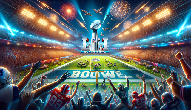 El Super Bowl 2024 se disputará el domingo 11 de febrero en Nevada. Foto: composición IA