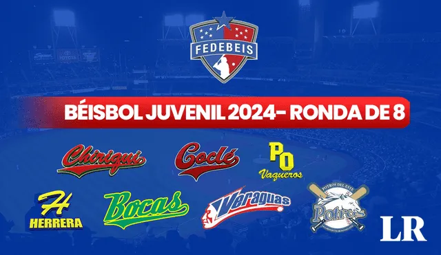 Estos serán los equipos del Béisbol Juvenil 2024 que estarán presentes en la Ronda de 8. Foto: composición de Fabrizio Oviedo/La República