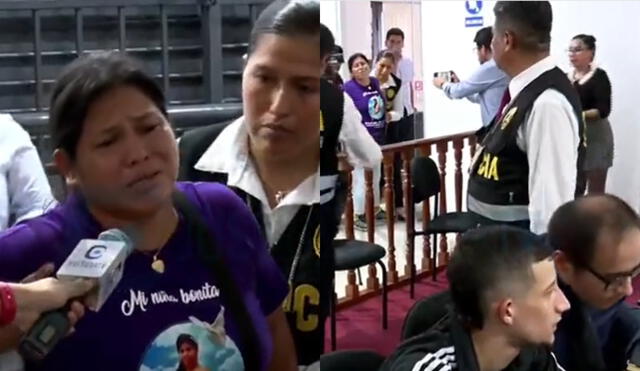 La madre de Katherine Gómez pidió todo el peso de la ley contra Sergio Tarache. Foto: captura Justicia TV.