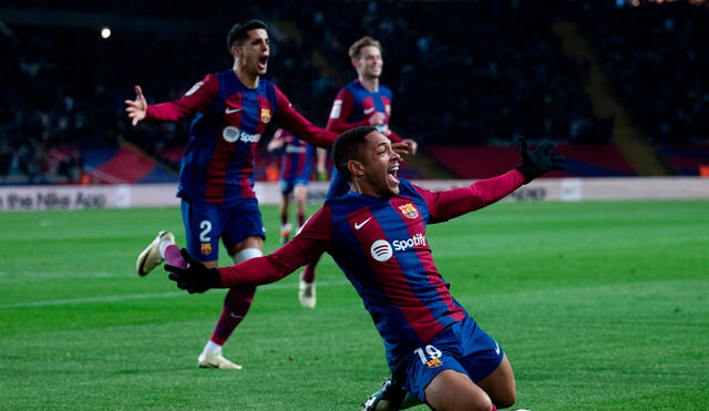 Vitor Roque anotó su primer gol con la camiseta de los azulgranas. Foto: FC Barcelona