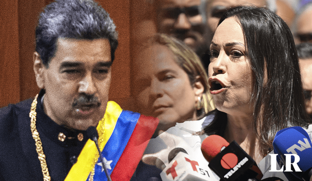 Nicolás Maduro se refirió a la inhabilitación de María Corina Machado decidida por el Tribunal Supremo de Justicia. Foto: composición LR/AFP