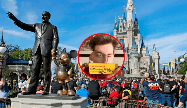 Un influencer estadounidense encontró un billete de Disney World de 46 años y reacción es viral en las redes sociales. Foto: composición LR/Disney/TikTok