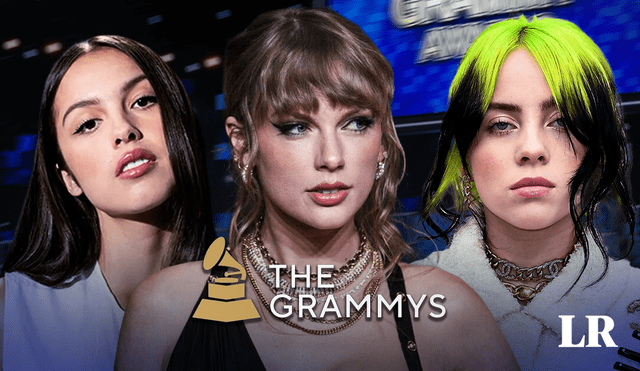 Los Grammys 2024 tendrán a grandes estrellas de la música. Foto: composición de Jazmin Ceras/La República/Grammys/Instagram/Taylor Swift/Olivia Rodrigo/Billie Eilish