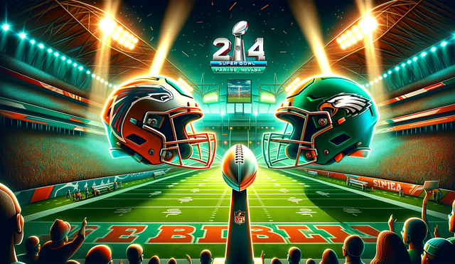 Super Bowl 2024: la emoción de la NFL llega al Allegiant Stadium. Foto: composición IA