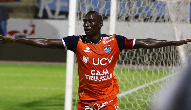 Yorleys Mena anotó el tercer gol de la UCV contra Melgar. Foto: Liga 1