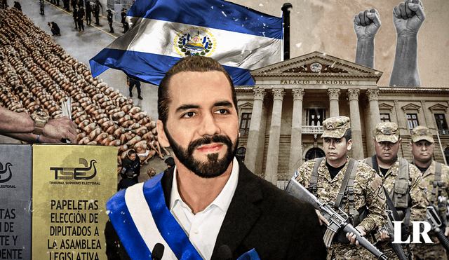 Bukele llegó a la presidencia en 2019 luego de derrotar en primera vuelta y con más de 53% de los votos a las dos principales fuerzas políticas que dominaban el poder en El Salvador: ARENA Y FMLN. Foto: composición de Jazmin Ceras/LR/AFP