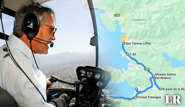 Expresidente Sebastián Piñera poseía una casa en Futrono y visitaba el lago Ranco para pasar sus vacaciones. Foto: composición LR/AFP/Google Maps