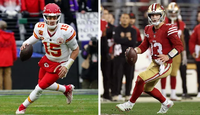 Kansas City Chiefs y San Francisco 49ers vuelven a enfrentarse en un Super Bowl desde el 2020. Foto: composición de LR/AFP