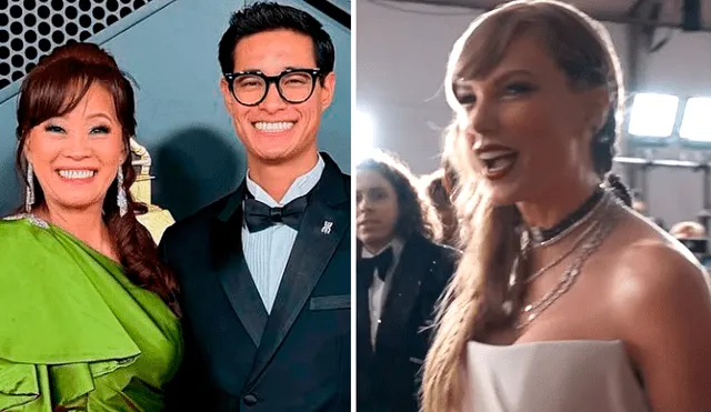 Taylor Swift, Mimy y Tony Succar coincidieron en la misma alfombra roja de los premios Grammy 2024. Foto: composición LR/Grammy/Instagram Tony Succar