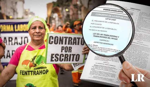 Las trabajadoras del hogar tienen derecho a contar con un contrato que debe ser registrado en el Ministerio de Trabajo. Foto: composición de Jazmin Ceras/LR/Andina/ElPeruano