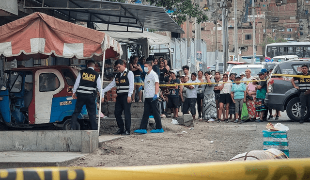 Sicarios acribillaron a tres hombres que almorzaban. Foto: Miguel Calderón / URPI-LR