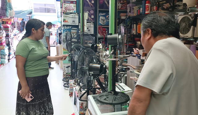 Venta de ventiladores en Tacna se disparó por ola de calor. Foto: Liz Ferrer/La República