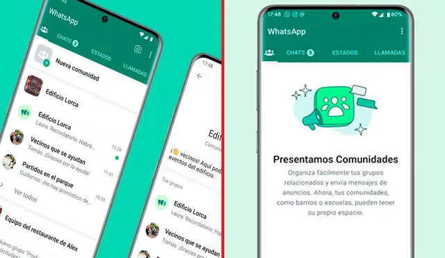 Las Comunidades de WhatsApp están disponibles en Android e iOS. Foto: Meta/composición LR