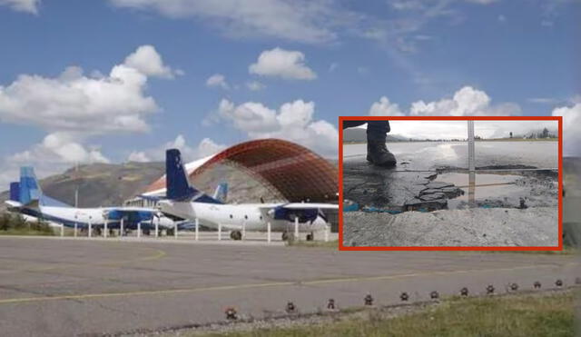 Los daños en infraestructura aeroportuaria de Jauja provocaron la suspensión de vuelos a Junín. Foto: composición LR/Latam/Andina